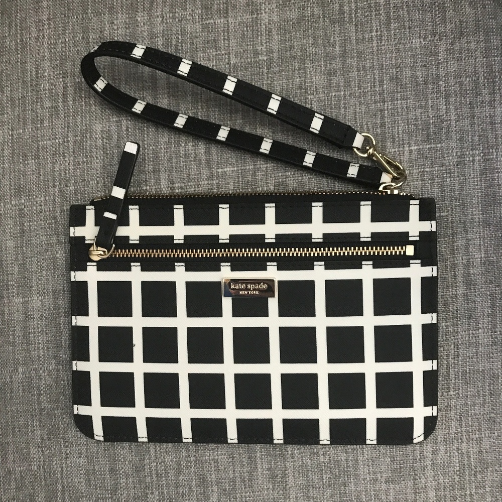 Kate Spade Wristlet - NEW - Black and White